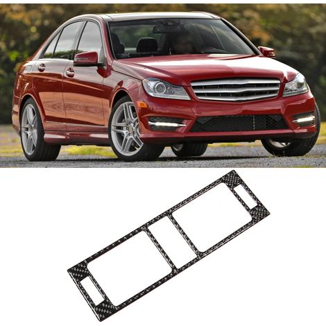 Mittelkonsolen-Lüftungsgitterblende aus Kohlefaser, passend für Mercedes-Benz C-Klasse W204 05-12 (1/5)