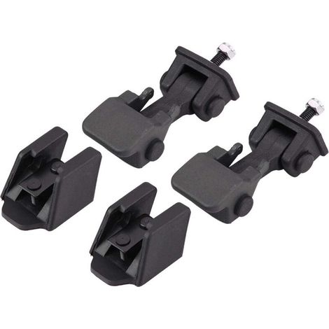 Set of 2 pairs of front hood safety latches and support brackets, compatible with TJ 97-06 (1/5)