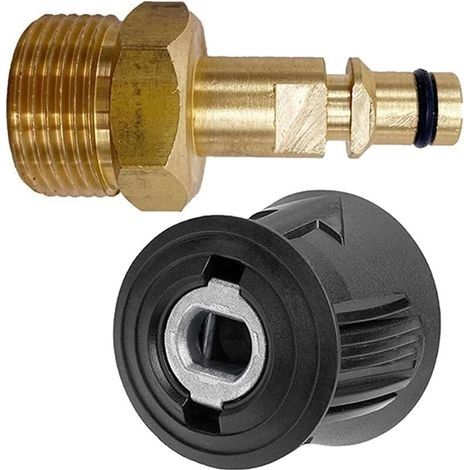 Adaptateur de nettoyeur haute pression avec adaptateur M22 14 mm à connexion rapide pour nettoyeur Karcher K2-K7, connecteur de tuyau, tuyau pour nettoyeur haute pression, adaptateur d (1/4)