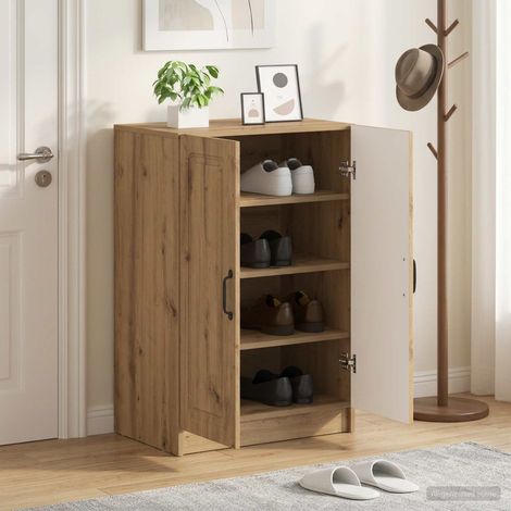 vidaXL Shoe Cabinet UTRECHT 59.5 x 39.5 x 87 cm Engineered Wood (1/5)