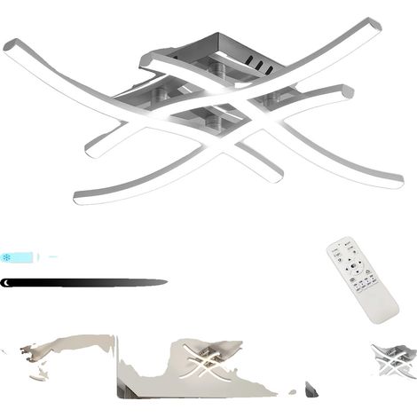 Plafonnier, Design Courbé Élégant, Panneaux LED Intégrés, A0019-Dimmable (1/2)