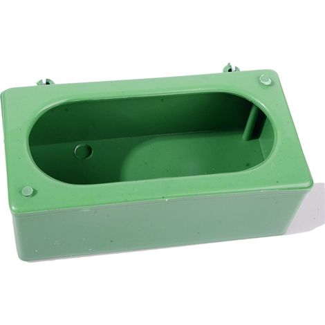 Gobelets en plastique vert pour nourriture et eau, mangeoire pour perroquets, oiseaux et pigeons en cage. (1/3)