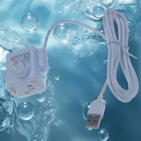 Ante Electric USB-1020 Kleine Wasserpumpe 5V Mini-Fischpumpe Bastel-Pflanzenpflanzung DC Mini-Wasserpumpe (USB-1020 weiß)