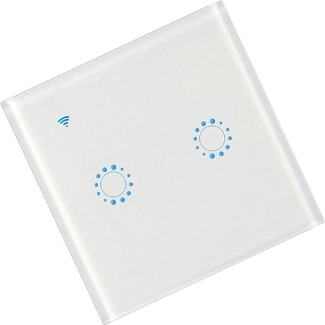 Interrupteurs sans fil Wi-Fi, interrupteurs muraux intelligents, compatibles avec Alexa Echo et Home Assistant, contrôle via application avec écran tactile iOS, 1, 2 et 3 voies (1/5)