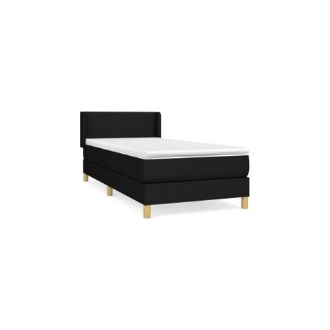 Sommier à lattes de lit et matelas Noir 80x200 Tissu (1/5)