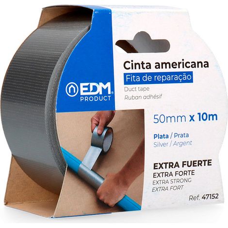 Klebeband, 10 m x 50 mm, grau  EDM 47152 (1/5)