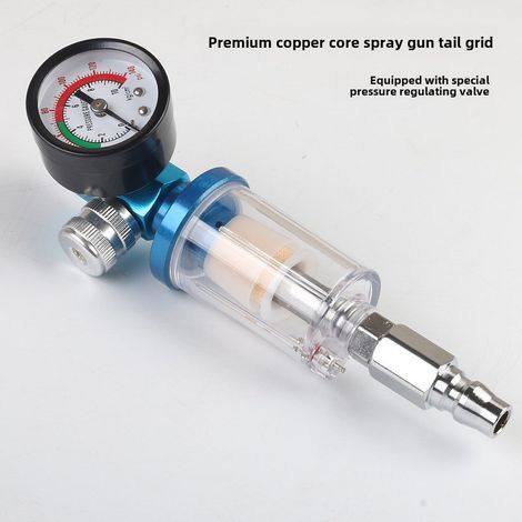Pistolet à peinture pneumatique – grille de queue + vanne régulation + filtre PF20 – séparateur huile-eau, kit complet (1/5)