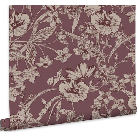 Laura Ashley Summerhill Vliestapete Blackberry 10mx52cm