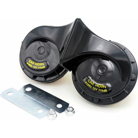 Green Mobility-12V dual tone snail horn for electric car motorbike small car,AS008 2pcs black AS008 2pcs black (1/5)