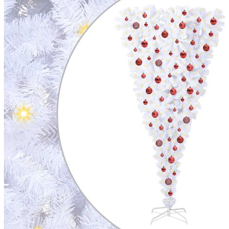 Albero di Natale artificiale Bianco 180 cm PVC e Acciaio vidaXL (1/5)