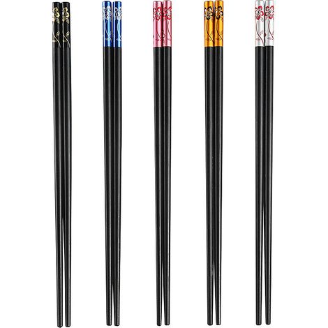 Baguettes - Fibre De Verre - Réutilisables - Antidérapantes - Pour Cuisine Asiatique - Lot De 5 Paires (1/5)