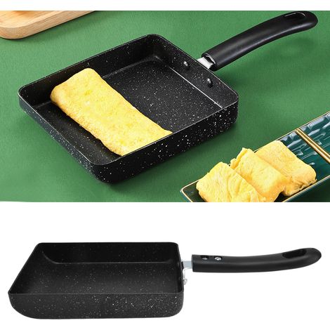 Poêle à tamagoyaki carrée antiadhésive pour la cuisson des œufs au plat, des sandwichs et des crêpes (petite) (1/5)