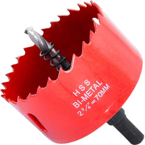 Scie cloche 70mm pour percer des trous dans le bois, le placoplâtre, le PVC, etc. Outil de perçage tranchant et durable (1/5)