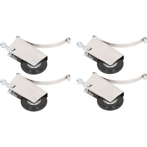 Système de poulies à came pour porte coulissante (4 pièces), en acier inoxydable, silencieux et robuste, diamètre 40 mm. (1/5)