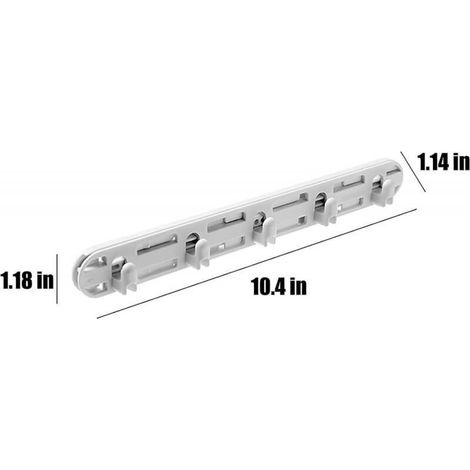 Lot de 2 crochets muraux pour serviettes, rail télescopique de cuisine, crochets muraux adhésifs robustes avec 5 crochets, pour organisateur de cuisine, armoire, salle de bain (1/3)