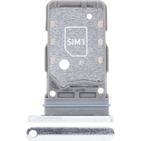 Vassoio per scheda SIM per Samsung Galaxy S21, bianco (1/2)