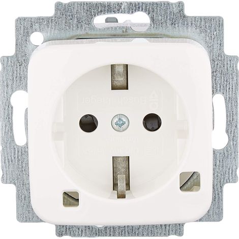 Busch-Jaeger FI-Schukomat Base de enchufe SCHUKO® Safety+ blanco alpino - Reflex SI (3120 EUCB-214), 2CKA003116A0660