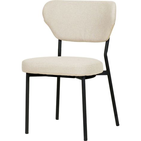 Chaise Empilable en Tissu Duko - Lot de 2 - Veba