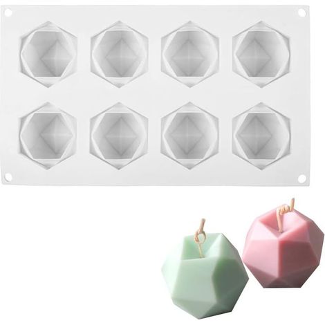 Moule à bougie, 1 pièce, moule en silicone pour bougies, moules en silicone pour projets de bricolage (1/4)