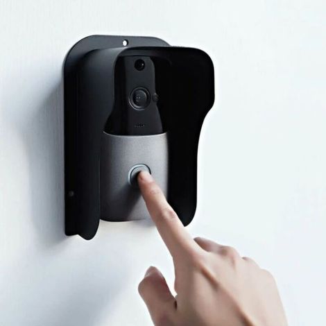 Protection Sonnette Exterieur Pluie, Housse de Pluie, En Acier Inoxydable Durable, Convient aux Prise Exterieur, Sonnette Ring, Sonnette Techole Sans Fil Exterieur,