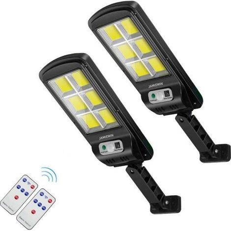 1 x Lampe solaire jardin, étanche IP67 avec détecteur de mouvement, 6 COB 120 LED, 800 W, 6000 mAh, pour extérieur et sécurité (1/5)
