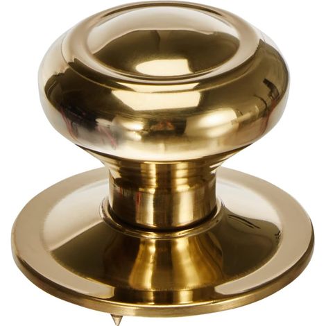 2 - Poignée de porte - Bouton rond - Style traditionnel - Pour porte d&39entrée - Doré