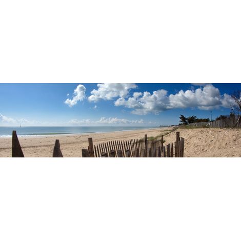 Tableau sur toile Rivedoux Plage 30x97 cm - Impression sur Toile Murale Décorative - Image imprimée en HD sur Toile - Toile sur Châssis en Bois FSC - Fabriqué en France (1/5)