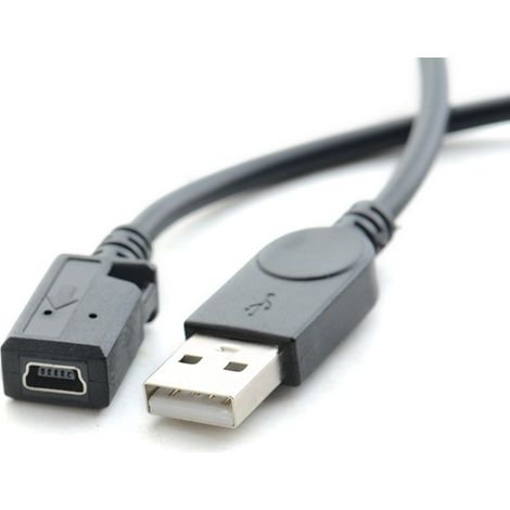 USB male to mini5P female data and charging cable, MP3 interface adapter for computer, A male to T male mini5P female (1/5)