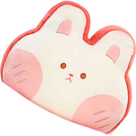 Coussin en peluche en forme d'animal, en flanelle douce, motif lapin rouge pastèque, 40 x 30 cm, idéal comme cadeau de Noël pour les enfants.