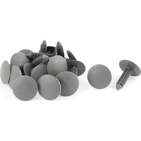 20 Pcs Rivet Plastique Boucle Plafond Doublure Garniture Panneau Clip de Fixation Gris (1/2)
