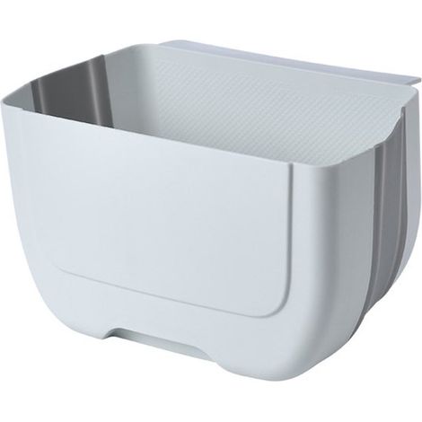 Mini papelera plegable colgante para la puerta del armario de la cocina, pequeña papelera plegable debajo del fregadero, papelera plegable pared (1/5)