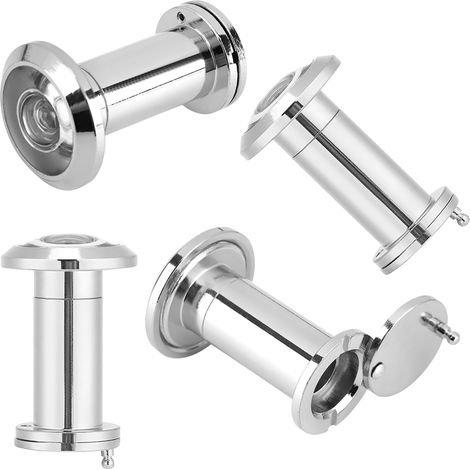 Türspion mit 200° Weitwinkel, robuster Sichtschutzabdeckung und glänzendem Chrom (1/5)