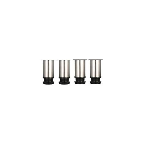 4 Pieds Réglables 8 cm De Hauteur Épaissir les pieds d'armoire Pieds de table Pieds de meubles, Acier inoxydable brossé, Hauteur réglable 0 15 mm Venez avec des vis en acier inoxydable (1/5)