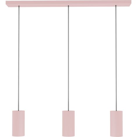 LUMICOM  ROND Sospensione, 3X GU10, max 33W, metallo, rosa, L70cm x H10cm