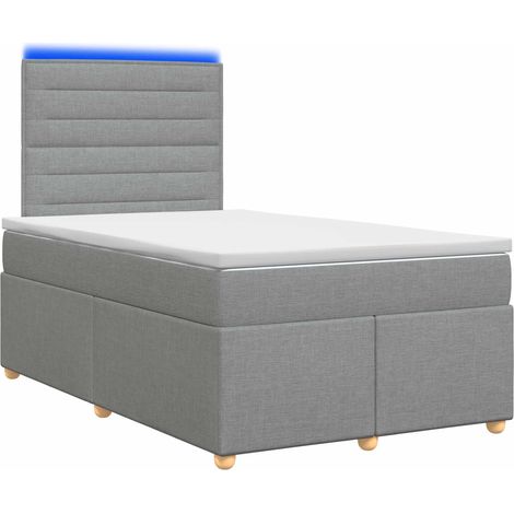 Maison Exclusive - Letto box spring con materasso Grigio Chiaro 120 x 200 cm (1/5)
