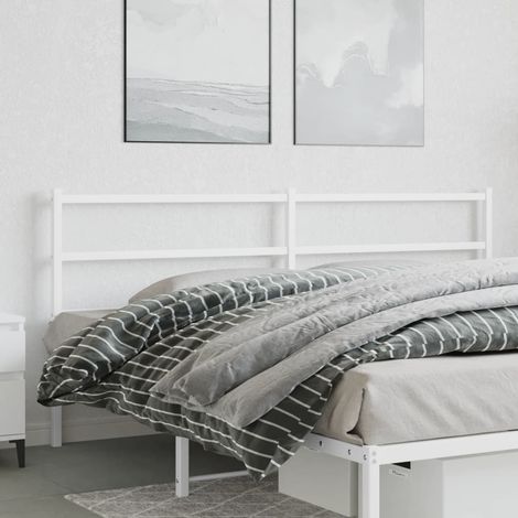Tête de lit métal blanc 180cm (1/5)
