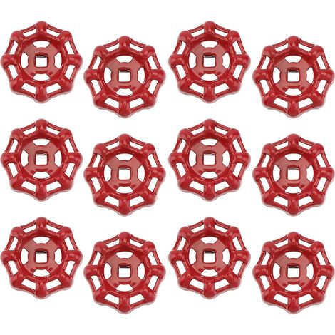 Poignée de Vanne Rouge 12 Pièces en Fonte (1/5)