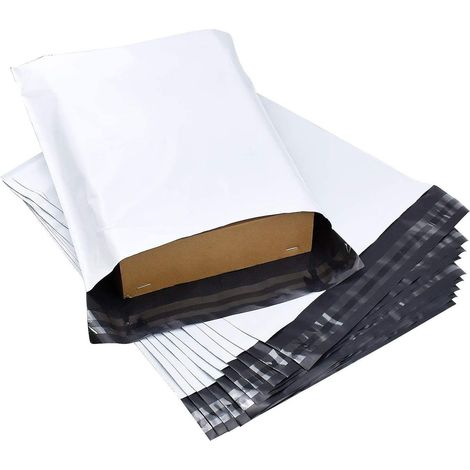 Lot de 100 sacs postaux C4 autocollants (250 x 300 mm), imperméables et pliables, résistants aux déchirures. (1/5)