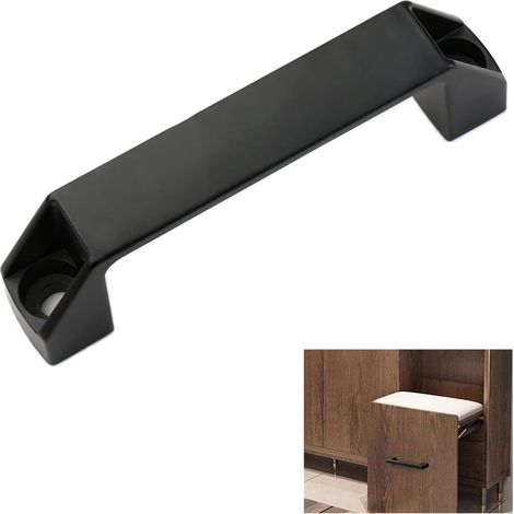 poignée de port coulissantes - noir 1pc porte grange coulissante noire traditionnelle en fonte pour abri jardin portes bois armoires cuisine penderies (1/5)