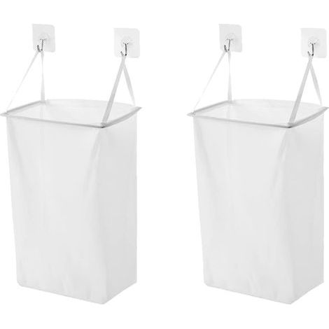 Two-part folding laundry basket, household laundry hamper, no drilling required, bathroom storage basket (1/5)