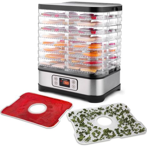 Hopekings Essiccatore frutta e verdura,Display LCD,Timer di 72 ore,8 pallet,Disidratatore per Alimenti,Essiccatore Alimentare,Temperatura regolabile(35 ° C-70 ° C), 400 W (1/5)