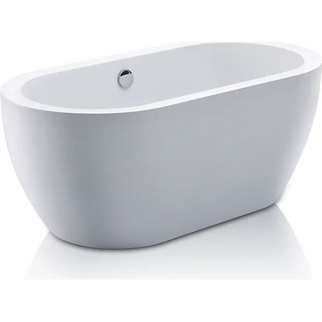 Vasca da bagno freestanding - 178L - 150x75xH58 cm - Bianco - Acrilico - ADRINA (1/4)