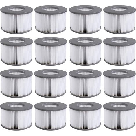 Filtres MSpa (lot de 16) - Filtres de rechange pour piscine gonflable MSpa - Accessoires MSpa (1/5)