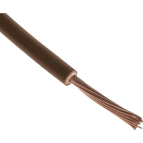 Fil électrique RS PRO, 32 1 mm² 17 AWG, 500 V, Zéro halogène Marron, 100m ( Prix pour Bobine de 100 Mètres )