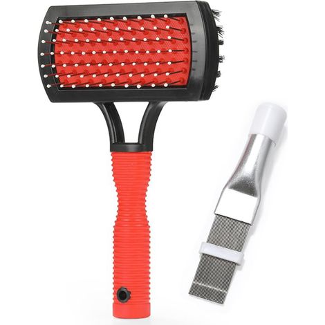 Kit de Nettoyage et Redressage pour Climatisation - Brosse et Peigne à Ailettes Professionnel pour Évaporateur et Condenseur AC/ HVAC - Nettoyeur de Coils et Redresse-Ailettes Complet (1/4)