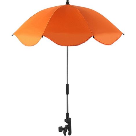 Stuhl-Sonnenschirm mit verstellbarer Klemme UPF 50 tragbarer UV-Schutz Sonnenschirm für Kinderwagen Terrassenstühle Strandstühle Rollstühle und (1/2)