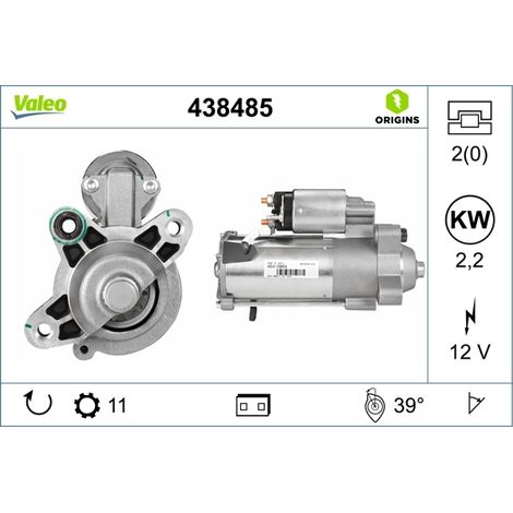 Démarreur VALEO 438485 FORD 1231963 1233235 1351989 1376305 1385784 1465115