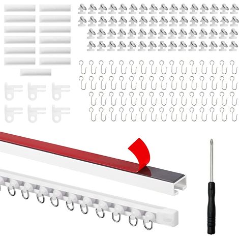 Rail Rideaux Plafond Sans Percage, Tringle Rideau Adhésive 5.6m(14 40cm) (1/5)