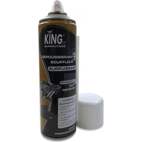 Souffleur dépoussiérant air sec 400 ml – Aérosol très puissant pour dépoussiérage surfaces fragiles – Utilisation en toutes positions – King