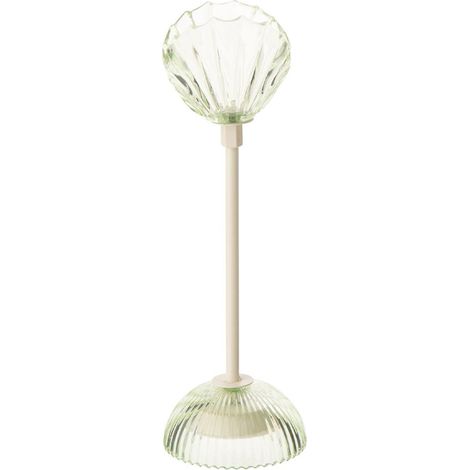 Lampe à Poser LED Coquillage "Conchiglia" 31cm Vert Clair (1/5)